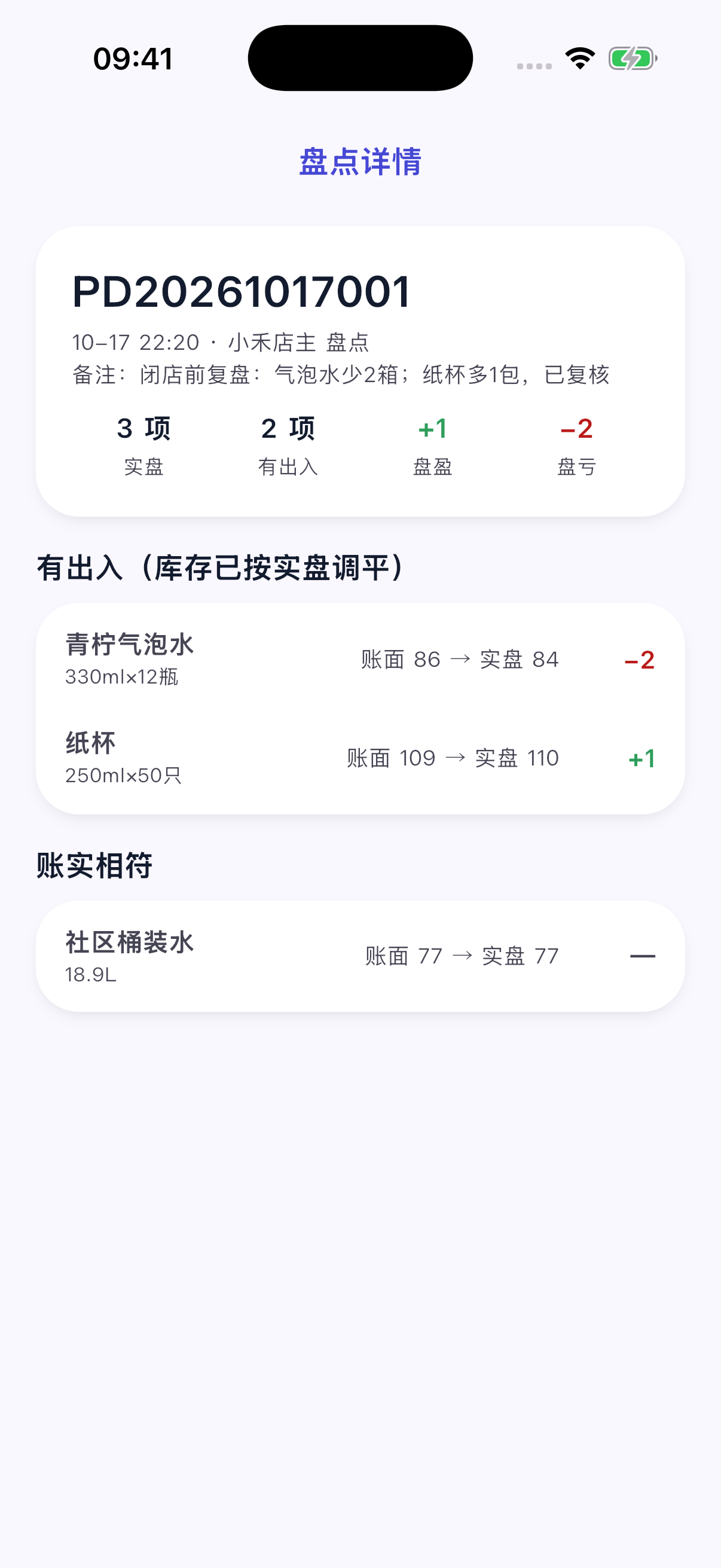 07 盘点看账面与实盘差异